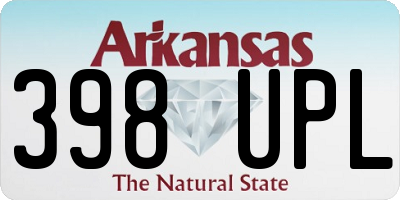AR license plate 398UPL