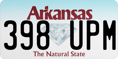 AR license plate 398UPM