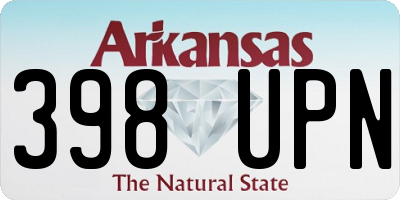AR license plate 398UPN