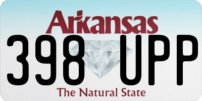 AR license plate 398UPP