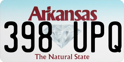 AR license plate 398UPQ