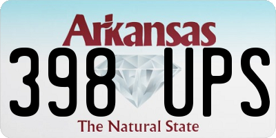 AR license plate 398UPS