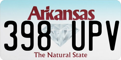 AR license plate 398UPV