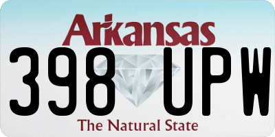 AR license plate 398UPW
