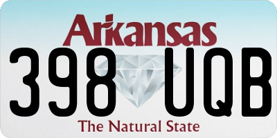 AR license plate 398UQB