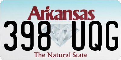 AR license plate 398UQG
