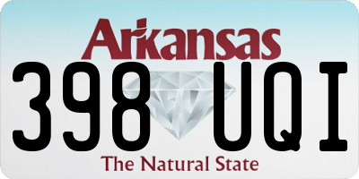 AR license plate 398UQI