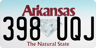 AR license plate 398UQJ