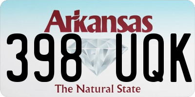 AR license plate 398UQK