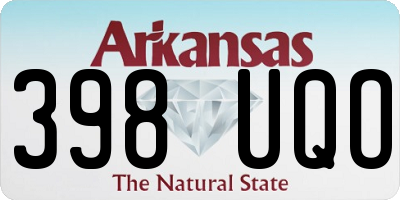 AR license plate 398UQO