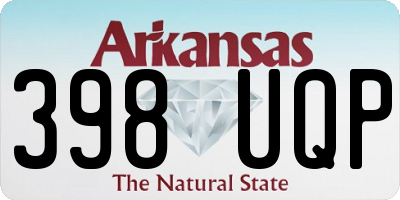 AR license plate 398UQP
