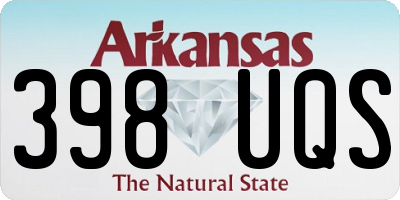 AR license plate 398UQS