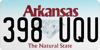 AR license plate 398UQU