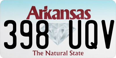 AR license plate 398UQV