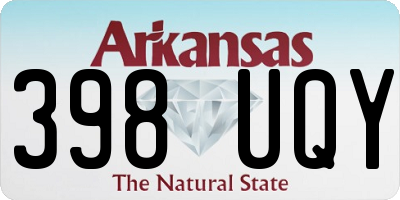 AR license plate 398UQY