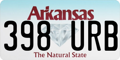 AR license plate 398URB