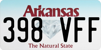 AR license plate 398VFF