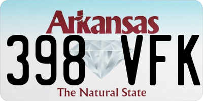 AR license plate 398VFK