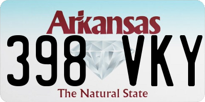 AR license plate 398VKY