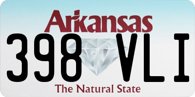 AR license plate 398VLI