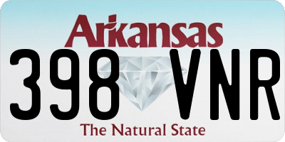 AR license plate 398VNR