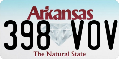 AR license plate 398VOV