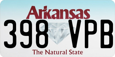 AR license plate 398VPB