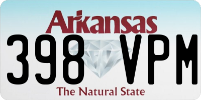 AR license plate 398VPM