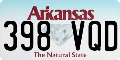 AR license plate 398VQD