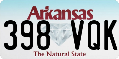 AR license plate 398VQK