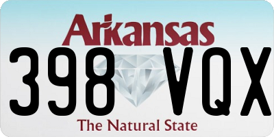 AR license plate 398VQX