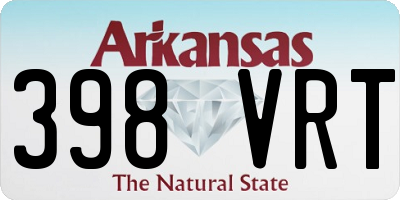 AR license plate 398VRT