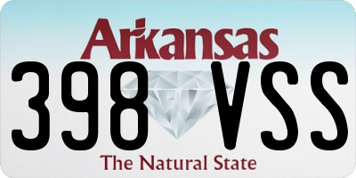 AR license plate 398VSS