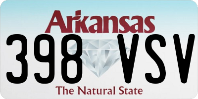 AR license plate 398VSV