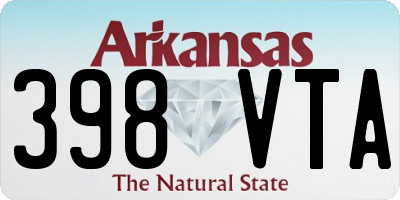 AR license plate 398VTA
