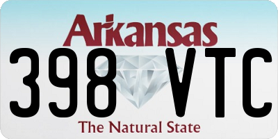 AR license plate 398VTC