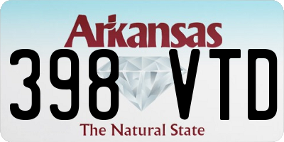 AR license plate 398VTD