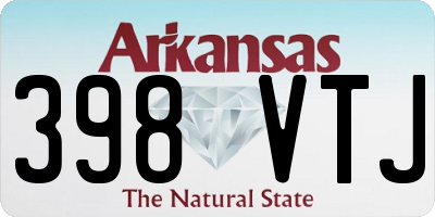 AR license plate 398VTJ