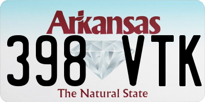 AR license plate 398VTK
