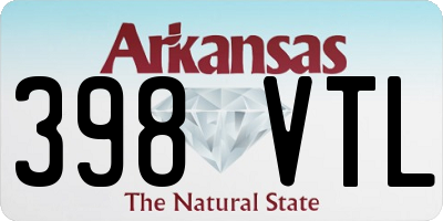 AR license plate 398VTL