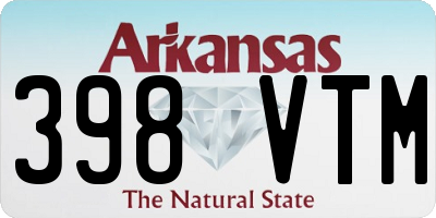 AR license plate 398VTM