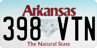 AR license plate 398VTN