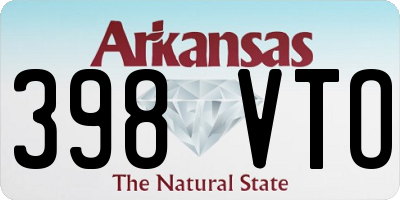 AR license plate 398VTO