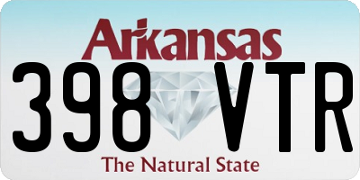 AR license plate 398VTR
