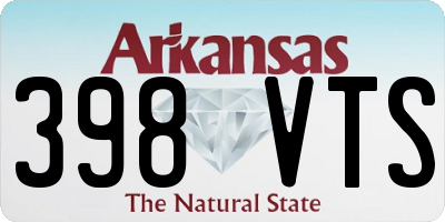 AR license plate 398VTS