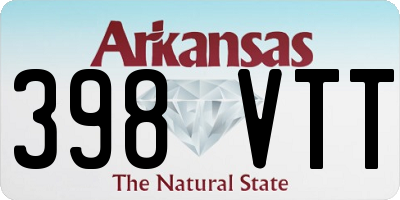 AR license plate 398VTT
