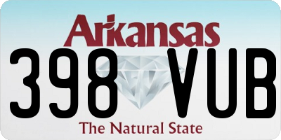 AR license plate 398VUB
