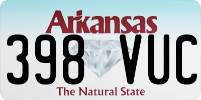 AR license plate 398VUC