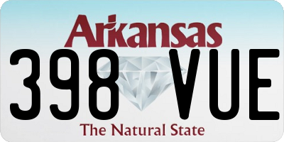 AR license plate 398VUE