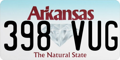 AR license plate 398VUG